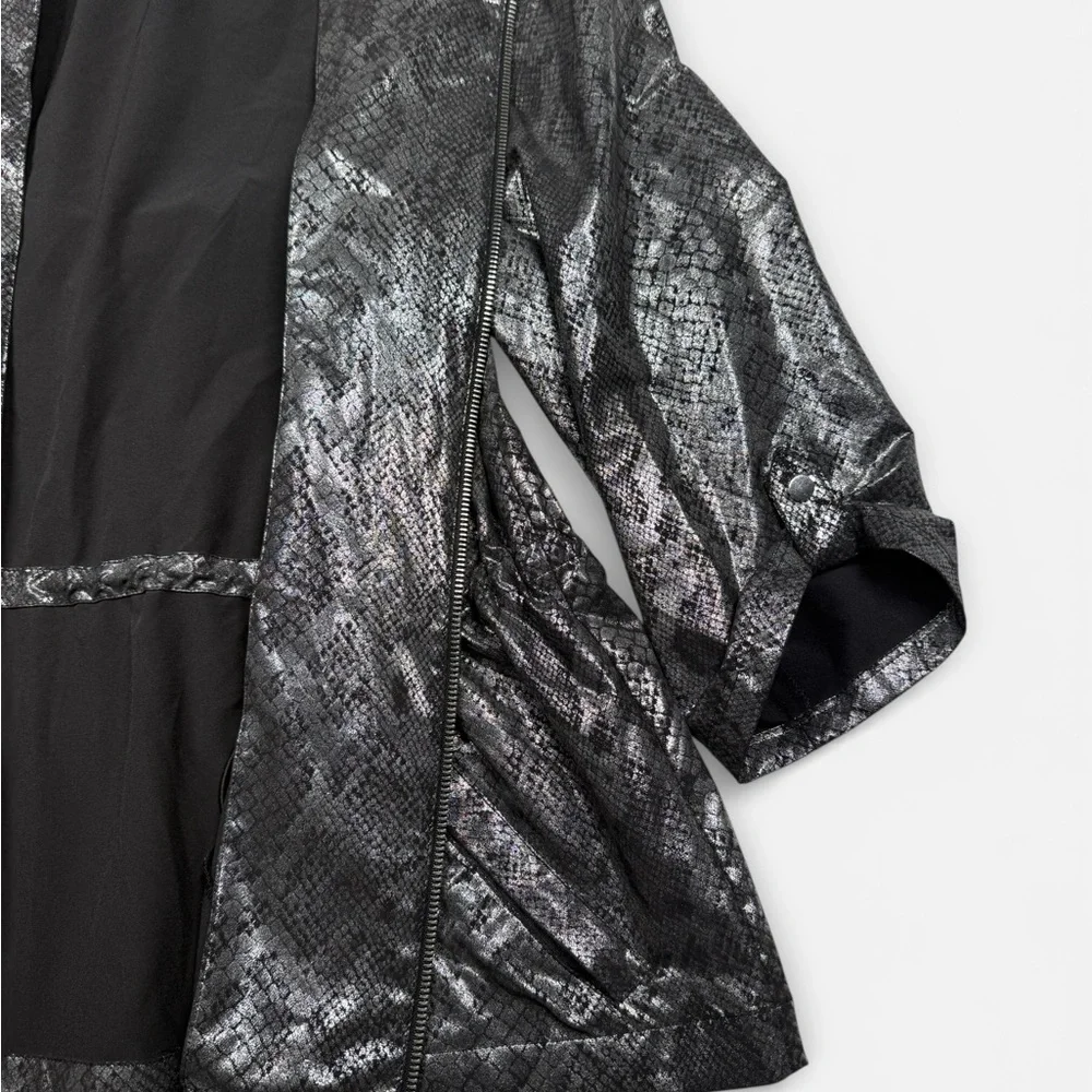 Zenergy by Chico’s metallic snake print jacket. - Picture 3 of 9